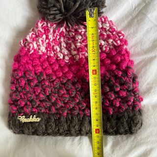Gorro Brekka Invierno Pompon Rosa y Marrón