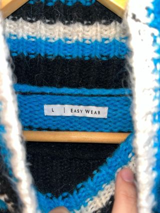 Jersey Easy Wear rayas azul y negro