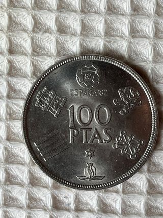 Moneda 100 PTAS España 82 Mundial