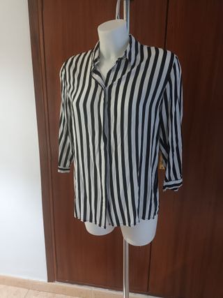 Camisa Rayas Mujer Stradivarius Talla S