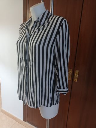 Camisa Rayas Mujer Stradivarius Talla S