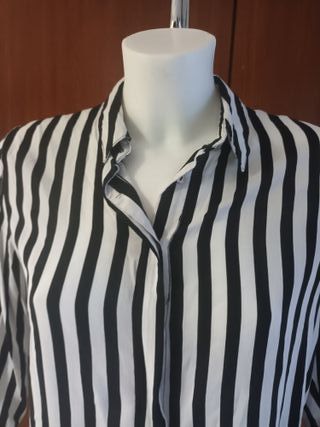 Camisa Rayas Mujer Stradivarius Talla S