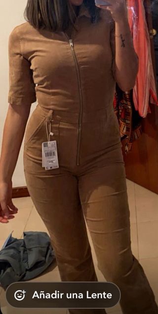 Mono pana Mango manga corta beige