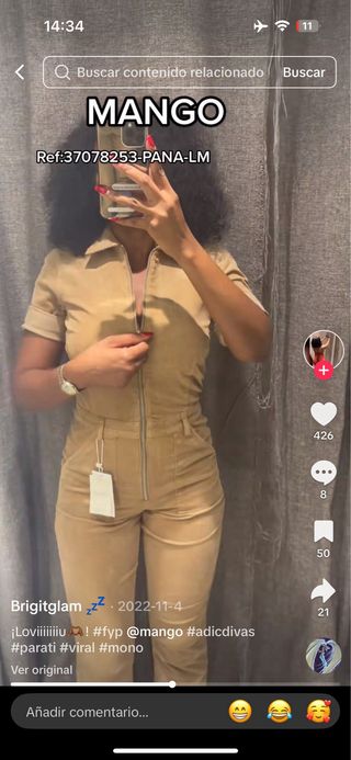 Mono pana Mango manga corta beige