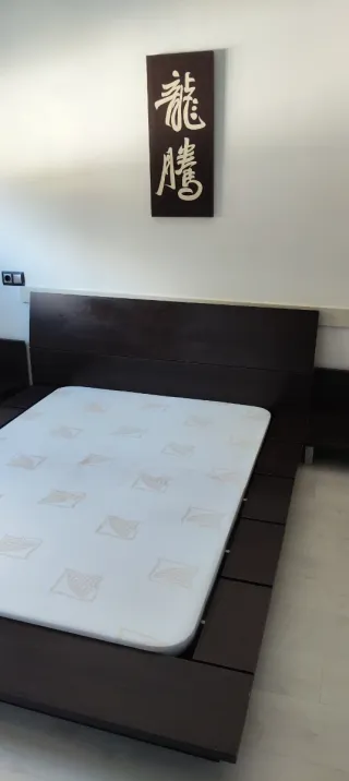 Cama estilo tatami y lienzo japonés