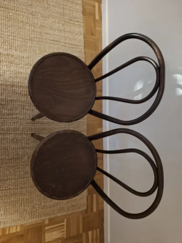 Juego de 2 sillas vintage de madera
