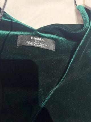 Camiseta tirantes terciopelo verde