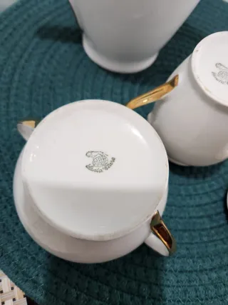 Juego de café/té Santa Clara porcelana dorado