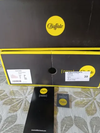 Zapatillas Buffalo Plataforma Beige Talla 39