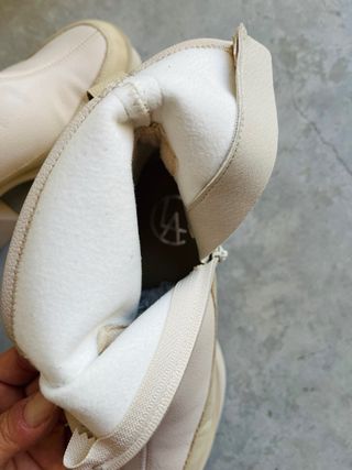 Botines plataforma piel crema talla 37