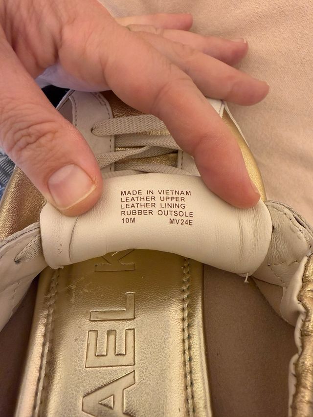 Deportivas Michael Kors Doradas Talla 41