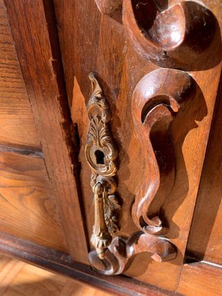 Vitrina Antigua Madera y Cristal Vintage