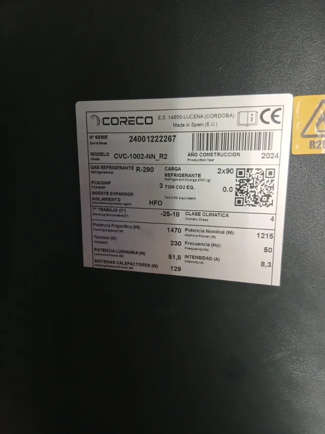 Congelador expositor CORECO profesional 2024 – dob