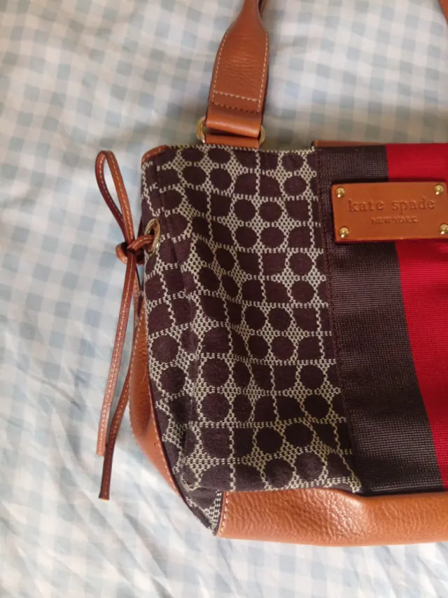 Bolso Kate Spade Marrón y Rojo