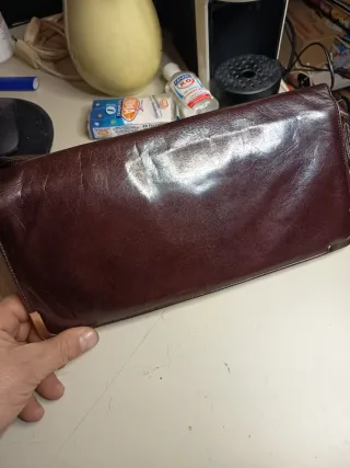 Borsa a tracolla in pelle marrone