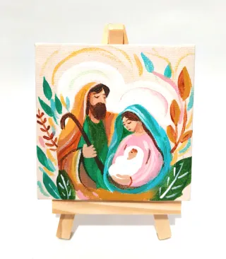 Mini Lienzo Sagrada Familia (Belén)