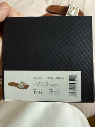 Chanclas/sandalias pala Coach piel beige y marrón