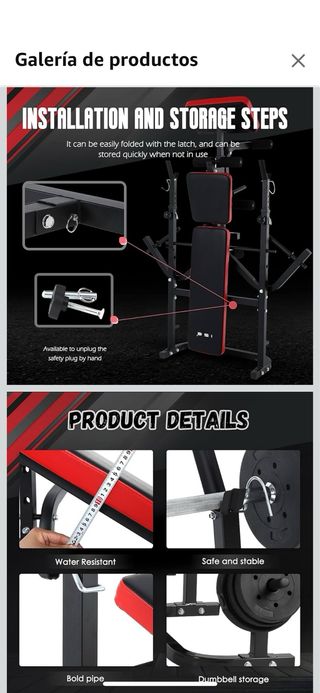 Banco de pesas DUMBBELL BENCH