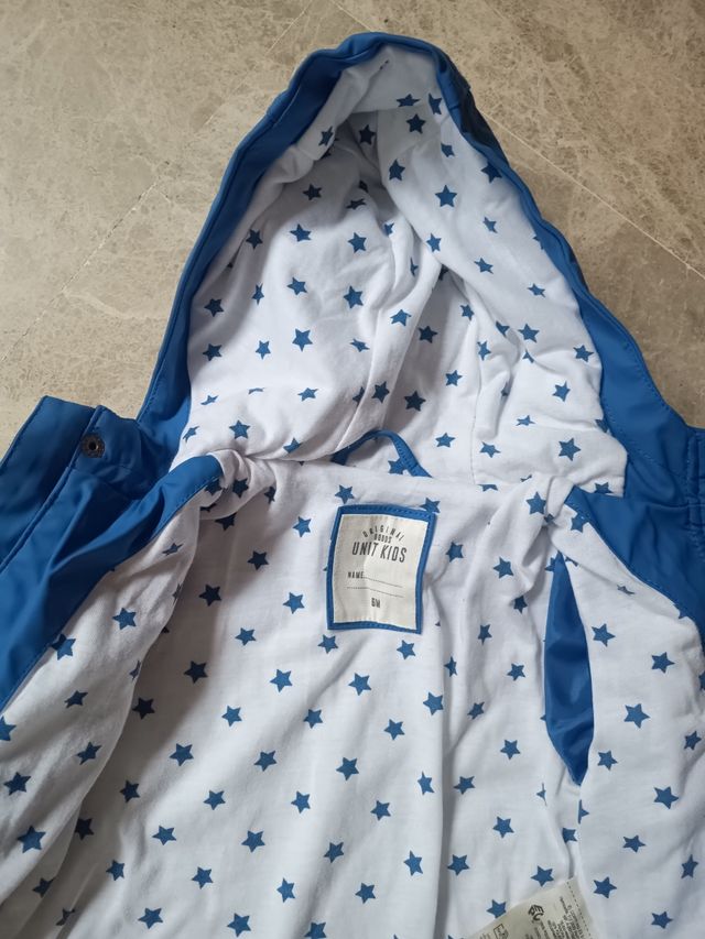 Impermeabile blu per neonato T. 6 mesi