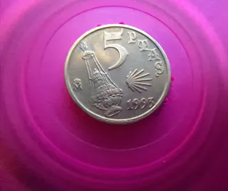 Moneda 5 Pesetas 1993 Jacobeo CON ERROR