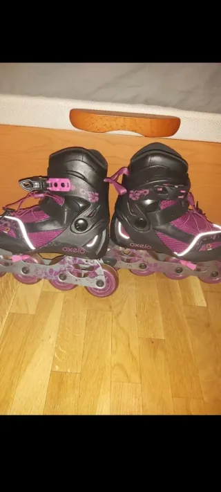 Patines Oxelo Extensibles T. 34-37 + Protecciones