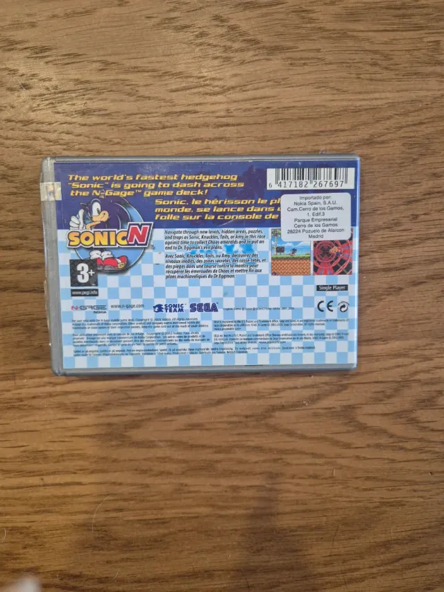 Caja e instrucciones SonicN N-Gage