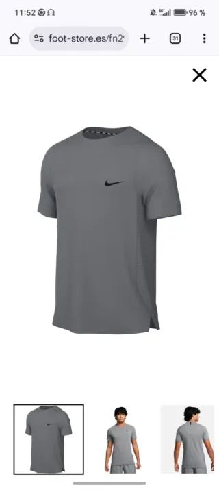Camiseta Nike Gris Original Talla L m xl s