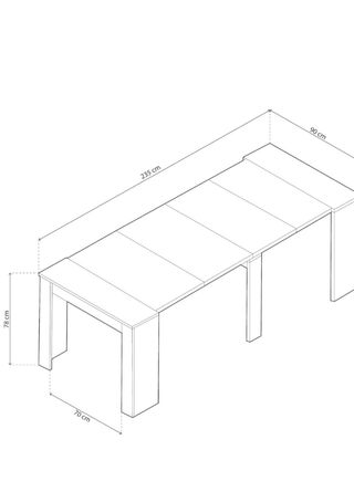 Comoda, Mesa extensible blanca
