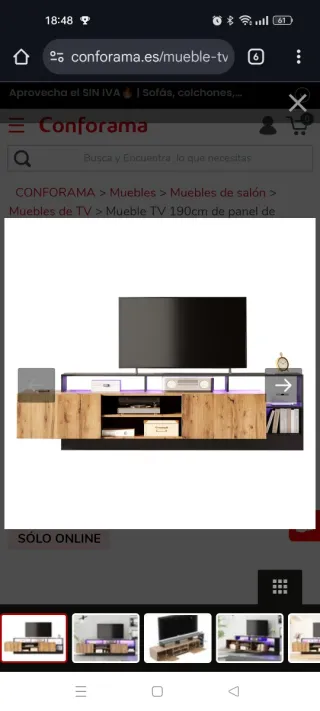 Mesa TV Conforama Nueva