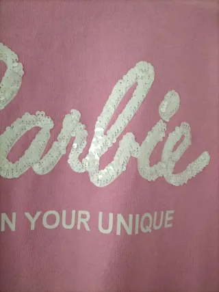 Sudadera Zara Barbie Lentejuelas Rosa talla 11-12