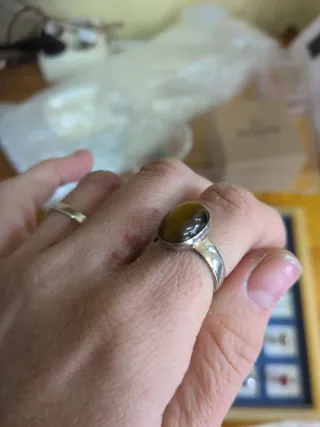 Anillo Plata 925 y Ojo de Tigre