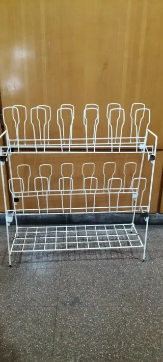 Zapatero Metálico Blanco 3 Estantes