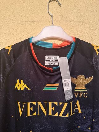 Camiseta Kappa Venezia Talla L Negra Dorada