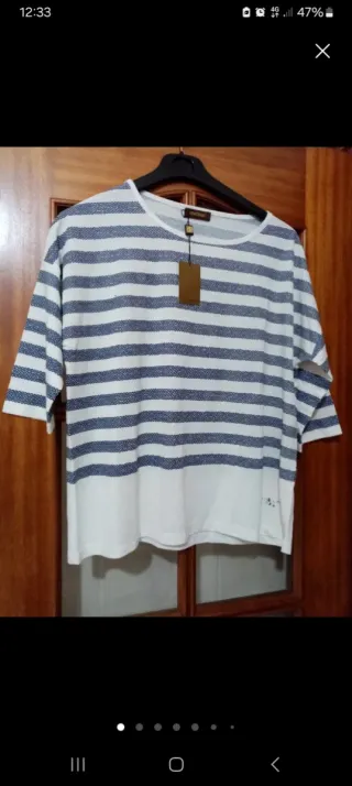 Top Pertegaz Rayas Azul Blanco