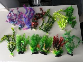 Lote Plantas Acuario Artificiales Plástico