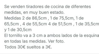 Tiradores para muebles de cocina