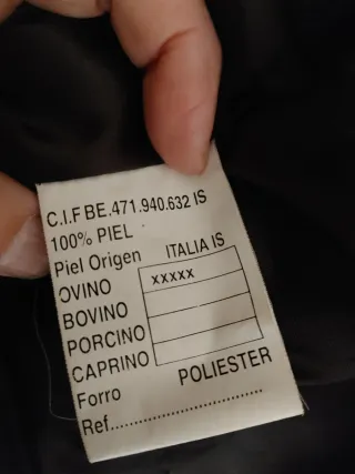 Chaqueta de piel F&Co marrón