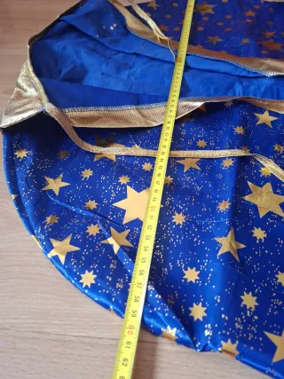 Disfraz Mago/Bruja: Capa y Gorro Estrellas