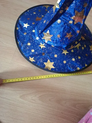 Disfraz Mago/Bruja: Capa y Gorro Estrellas