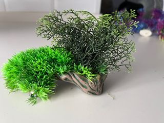 Decoración acuario plantas artificiales