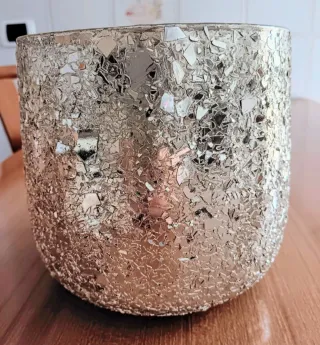 Elegante vaso decorativo effetto specchio