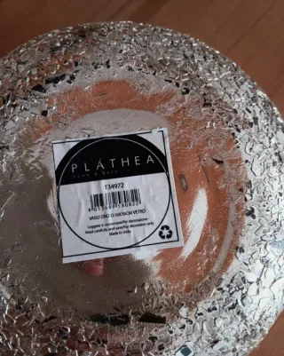 Elegante vaso decorativo effetto specchio