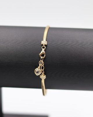 PULSERA SERPIENTE ESTRELLA CON CIRCONITAS. Oro18K