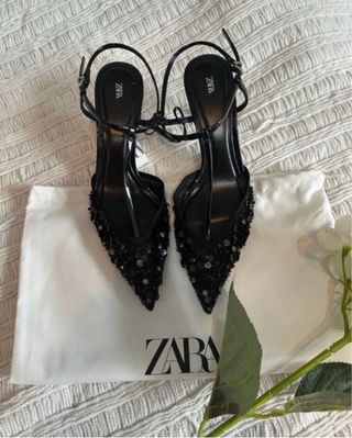 Zapatos de tacón Zara con lentejuelas
