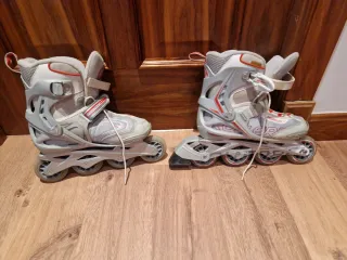 Patines Rollerblade grises y rojos 39