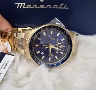 Reloj Maserati Hombre Azul Dorado