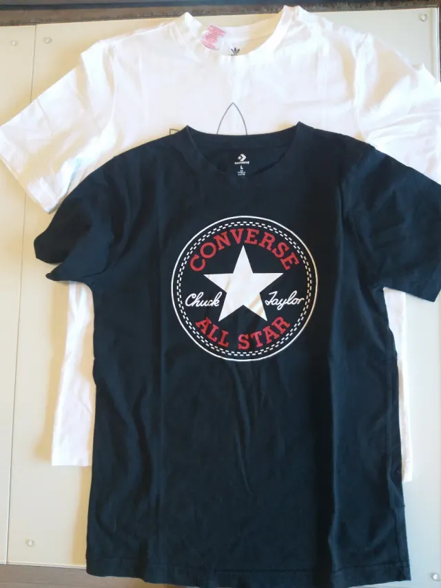 Camisetas deporte niño Adidas  Converse Talla L in