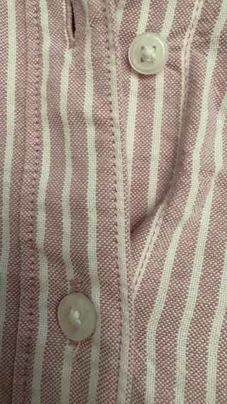 Camisa Oxford Rayas Rosa y Blanca Talla S