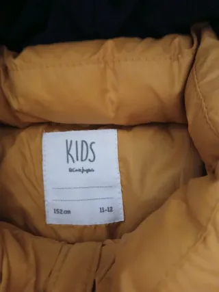 Abrigo mostaza talla 11-12 de El Corte Inglés