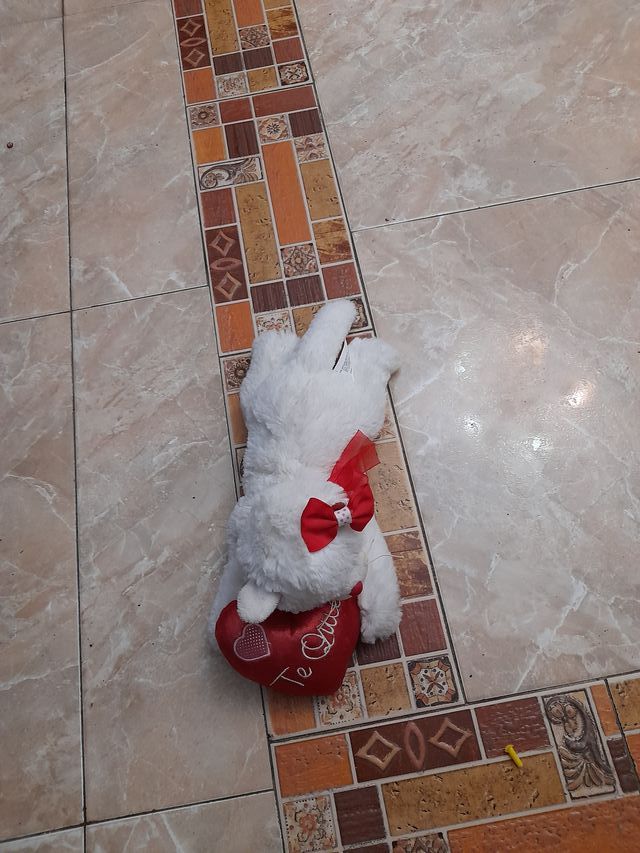 Peluche blanco con corazón Te Quiero